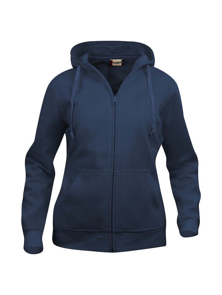 Basic Hoody Zip dame hættetrøje, Navy - Clique 021035