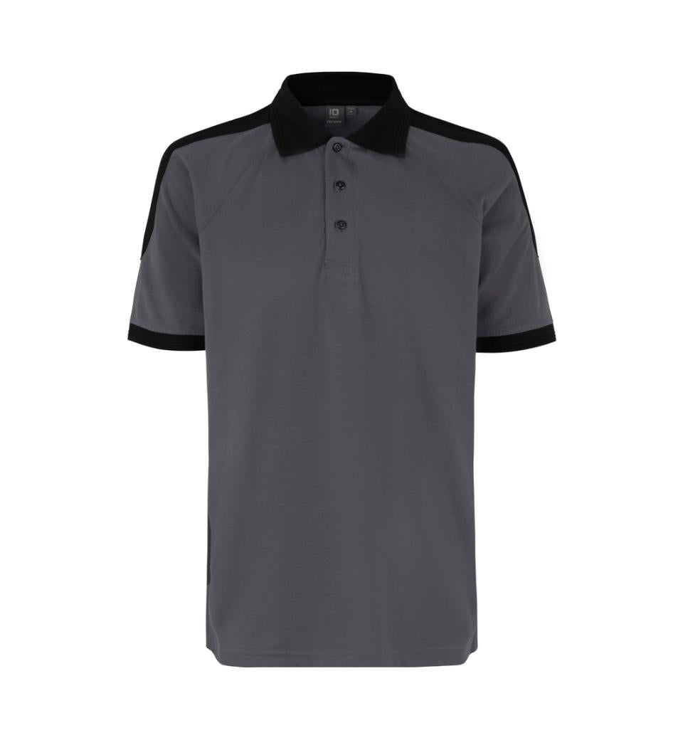 PRO Wear Poloshirt med kontrastfarve - Herre - Grå - ID 0322 - Modekompagniet.dk