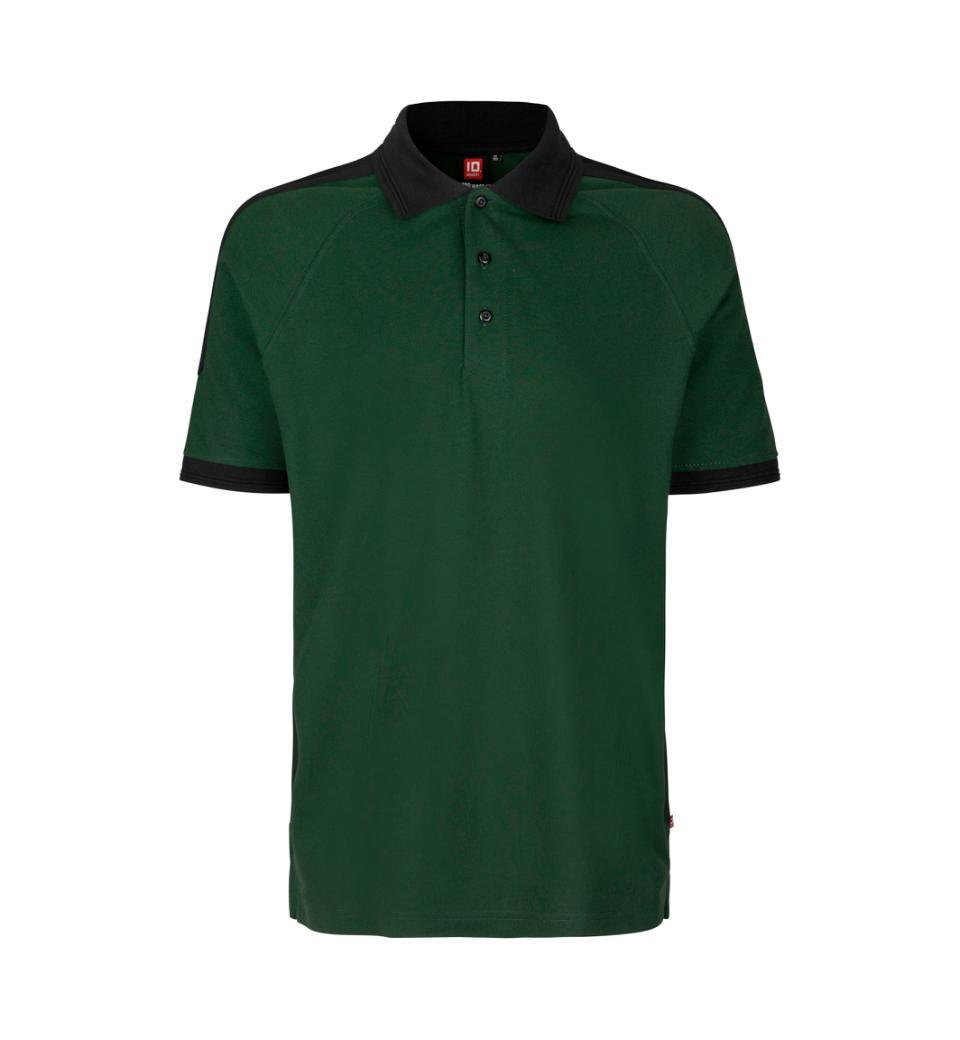 PRO Wear Poloshirt med kontrastfarve - Herre - Grøn - ID 0322 - Modekompagniet.dk