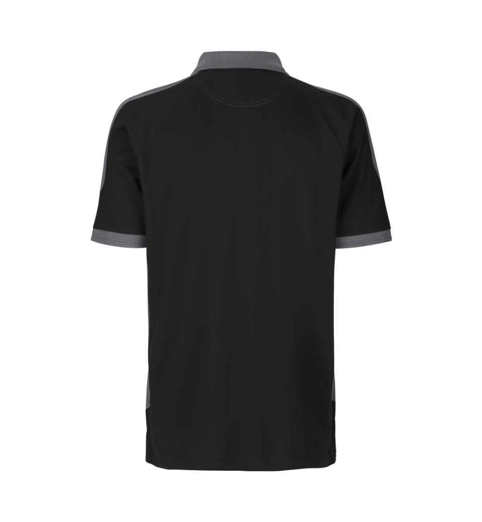 PRO Wear Poloshirt med kontrastfarve - Herre - Sort - ID 0322 - Modekompagniet.dk