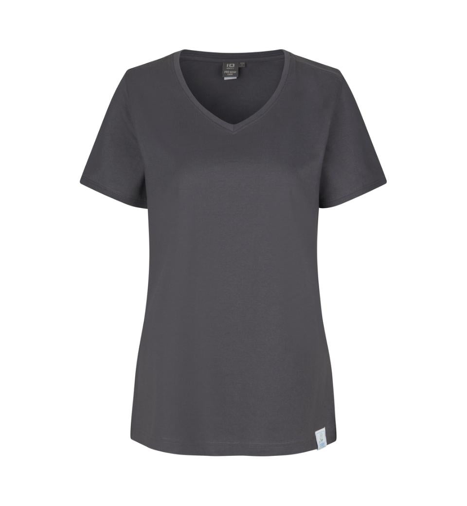PRO wear CARE V-hals T-shirt - Dame - Grå - ID 0373 - Modekompagniet.dk