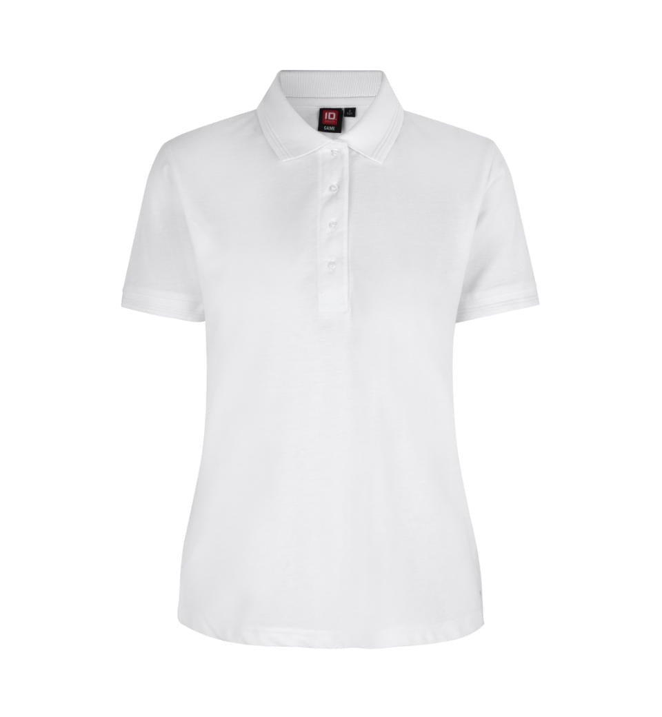 Klassisk poloshirt - Dame - Hvid - ID 0521 - Modekompagniet.dk