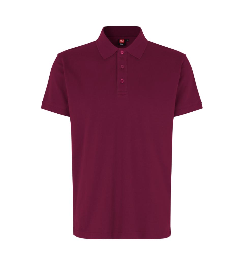 Stretch Poloshirt - Herre - Bordeaux - ID 0525 - Modekompagniet.dk