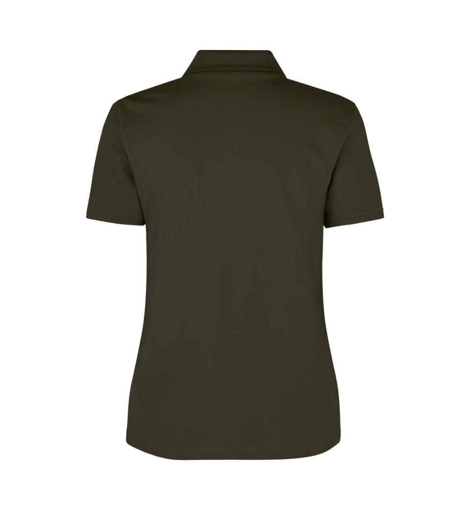 Økologisk Poloshirt - Dame - Oliven - ID 0587 - Modekompagniet.dk