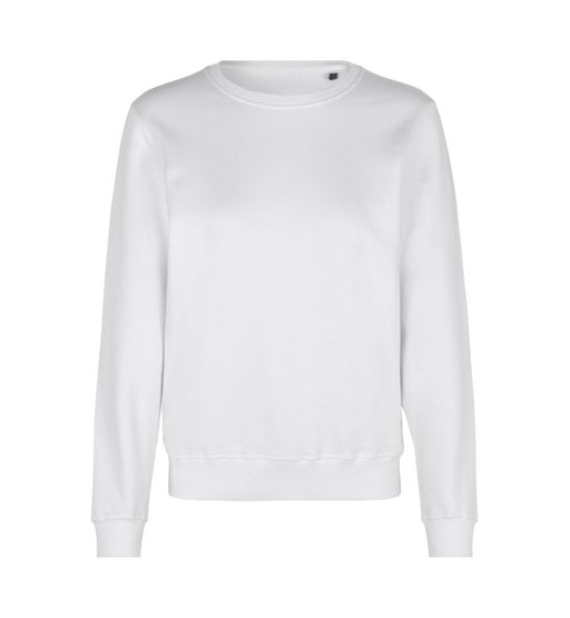 Økologisk O-hals sweatshirt - Dame - Hvid - ID 0683 - Modekompagniet.dk