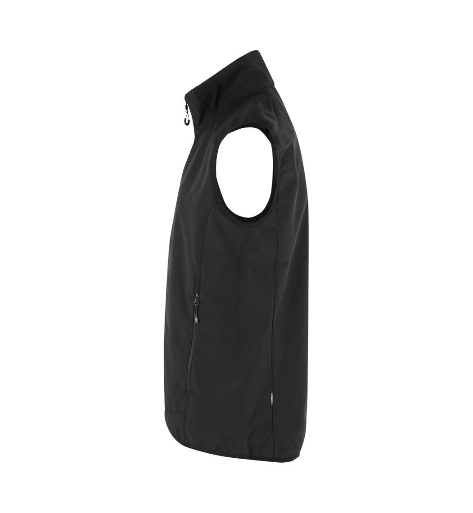 Funktionel Softshell Vest - Sort - ID 0824 - Modekompagniet.dk