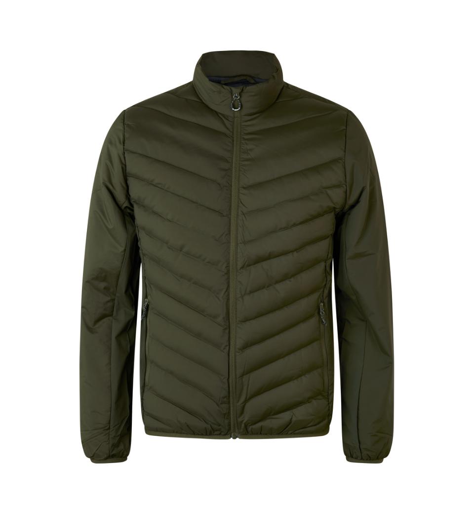 Padded Stretch Jakke - Herre - Oliven - ID 0896 - Modekompagniet.dk