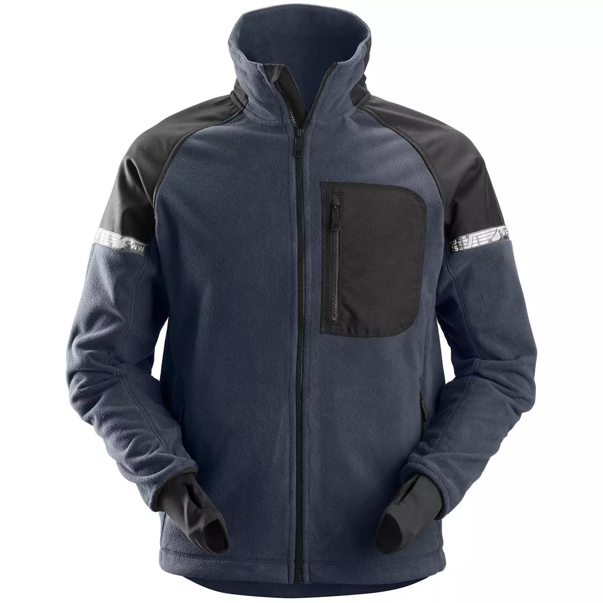 AllroundWork fleecejakke, Navy/Sort, Herre - Snickers 8005