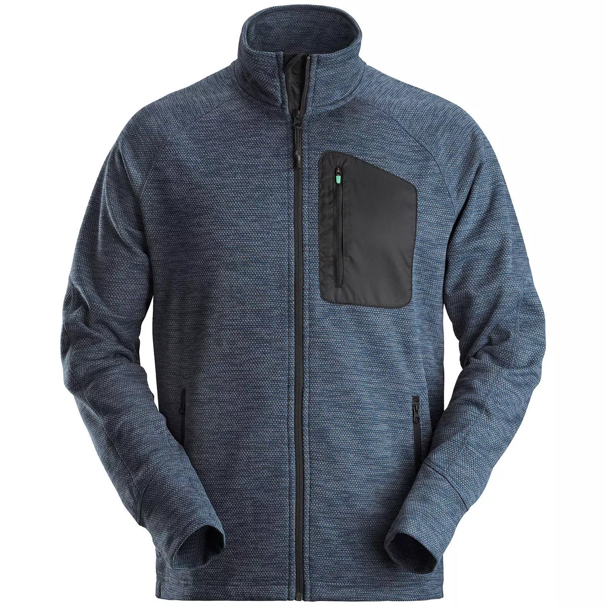 Snickers 8042 FlexiWork fleecejakke, Navy/Sort - Modekompagniet.dk