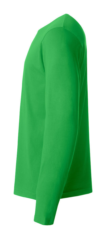 Basic T-shirt med langeærmer - Grøn - Clique 029033 - Modekompagniet.dk