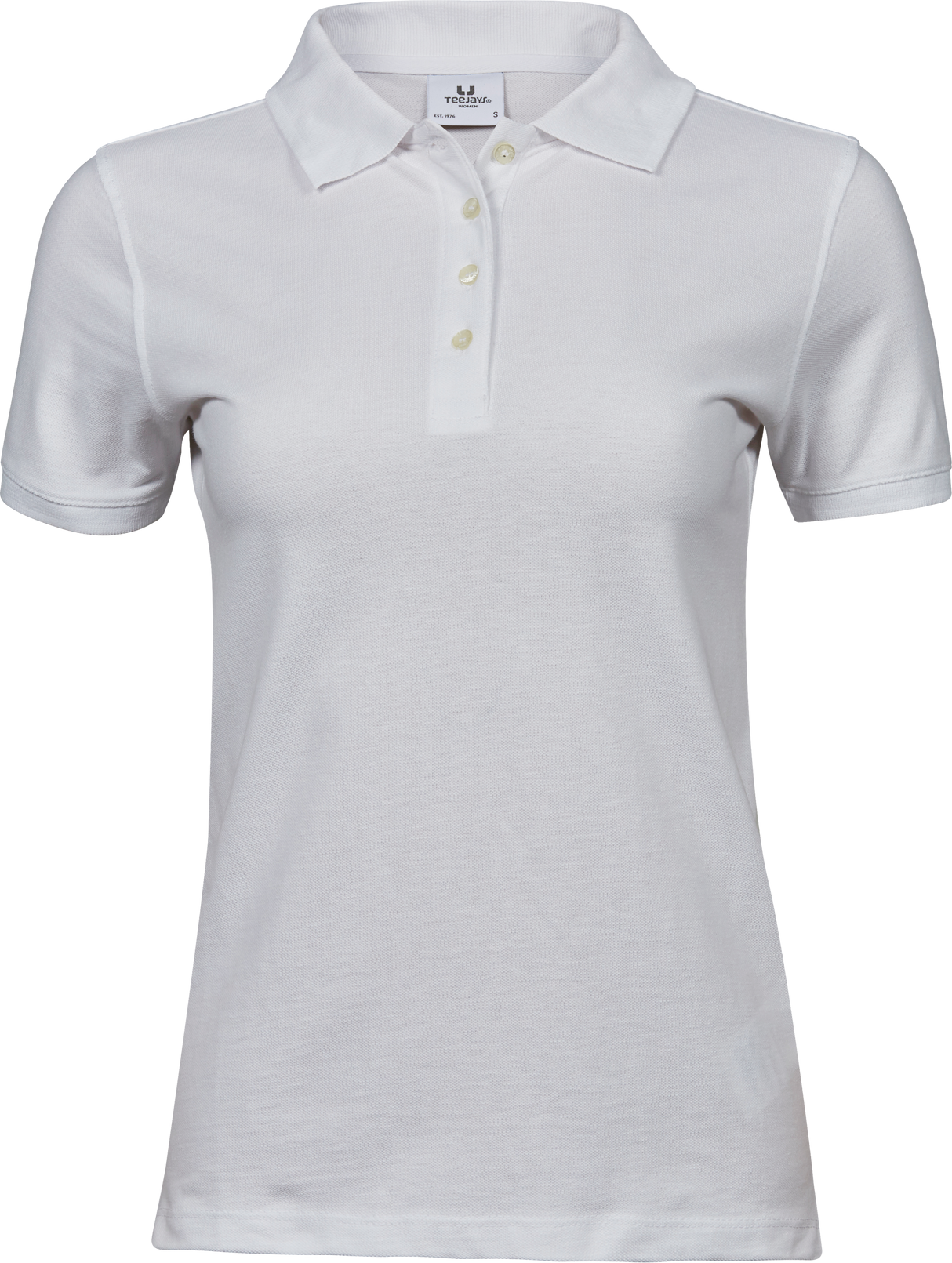 Heavy polo - Dame - Hvid - Style 1401 - Modekompagniet.dk