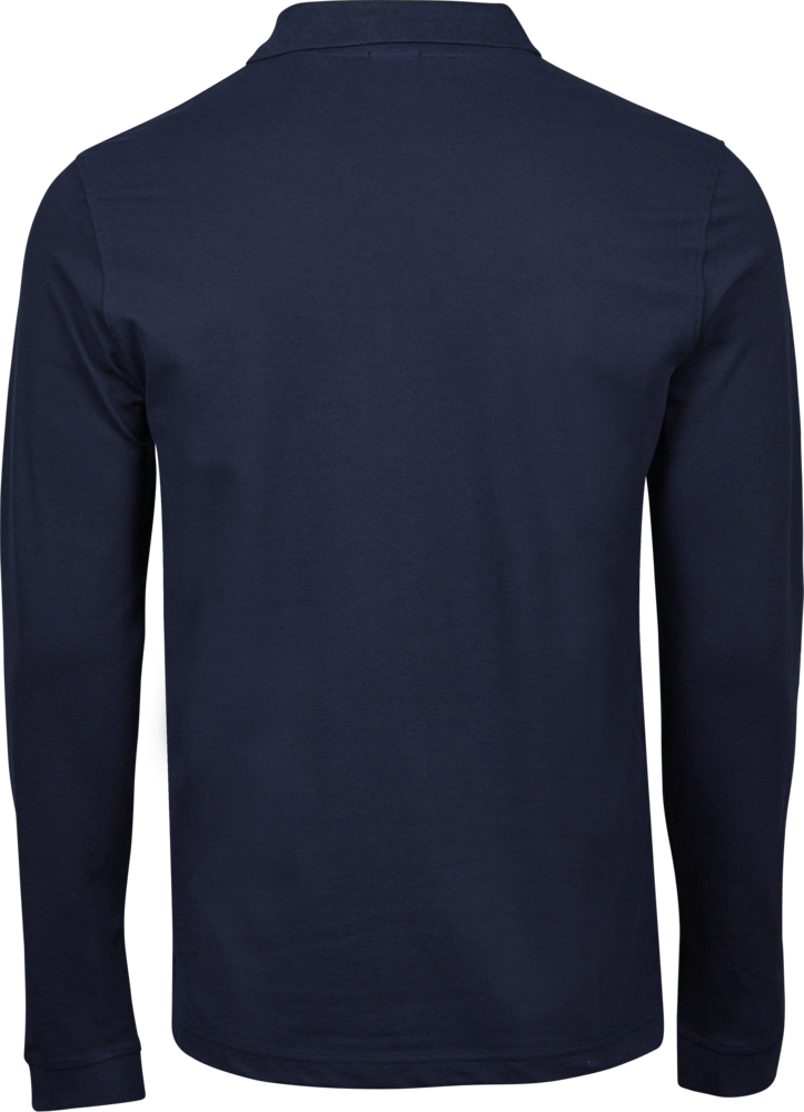 Luxury stretch langærmet polo - Herre - Navy - Style 1406 Teejays - Modekompagniet.dk