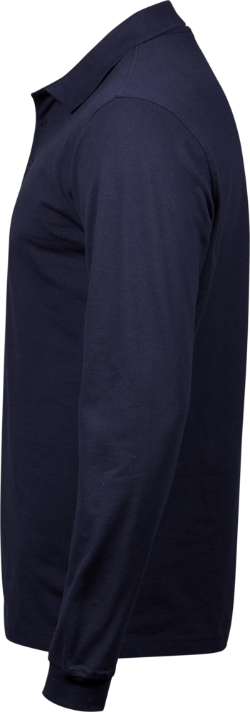 Luxury stretch langærmet polo - Herre - Navy - Style 1406 Teejays - Modekompagniet.dk