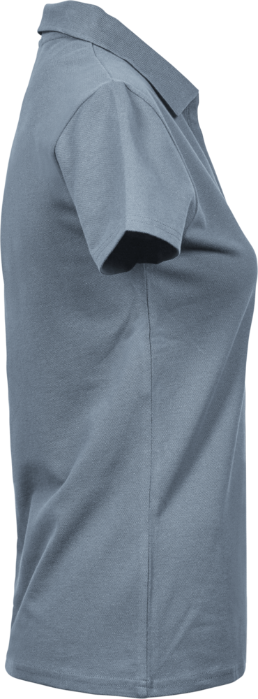 Luxury stretch v-neck polo - Dame - Blå - Style 1409 - Modekompagniet.dk