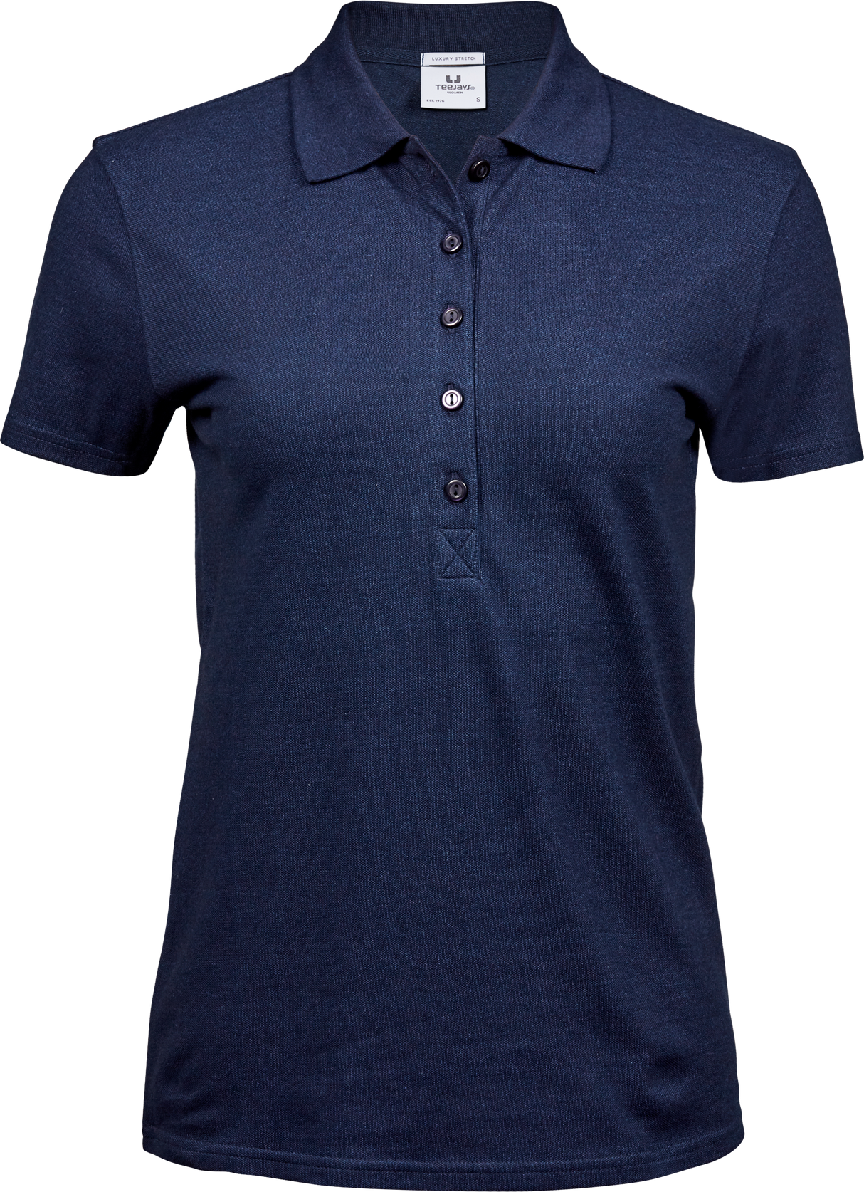 Luxury Stretch Dame Polo - Mørkeblå - Teejays 145