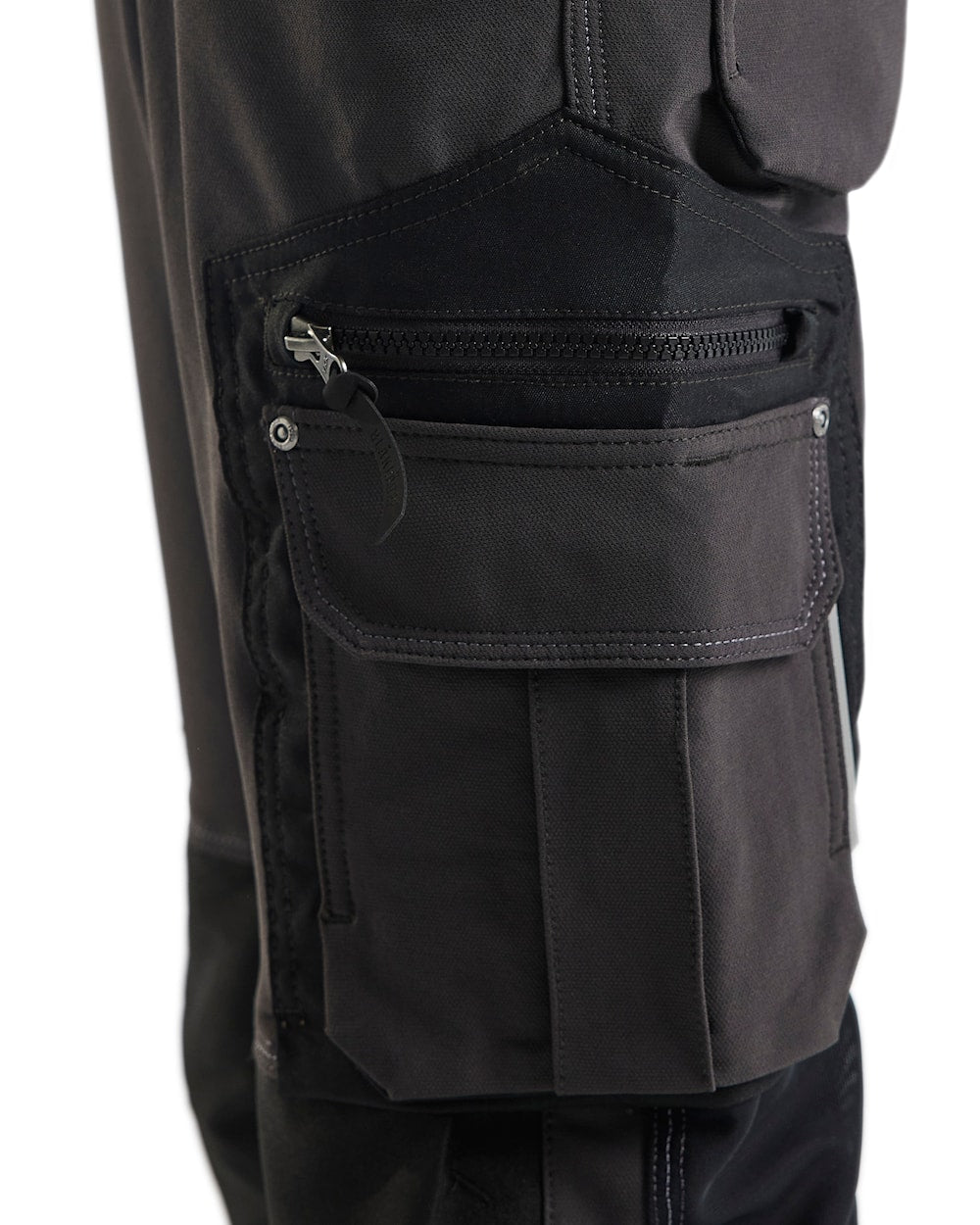 HÅNDVÆRKER BUKS 4-VEJS STRETCH X1900 - Mørke Grå/ Sort - Blåklæder - Modekompagniet.dk