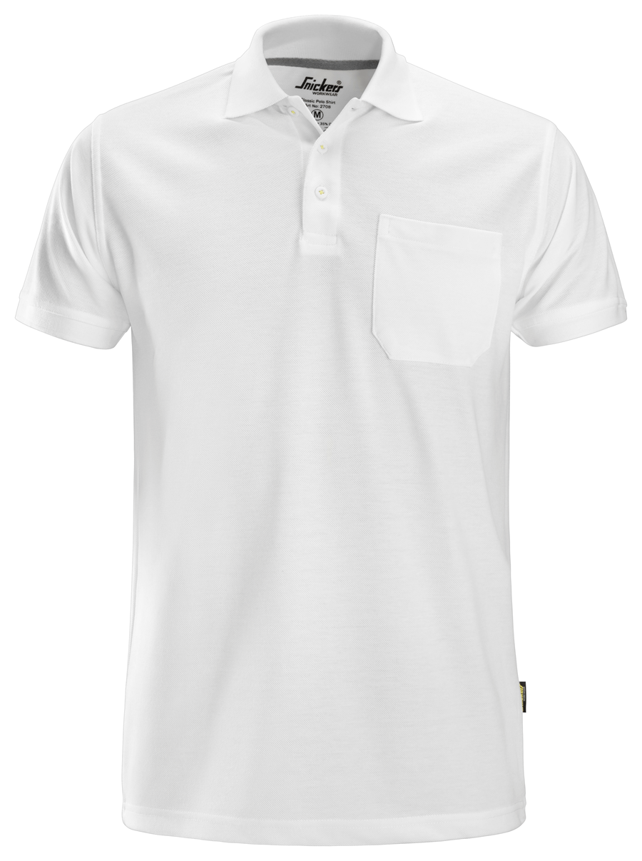 Snickers 2708 Polo T-shirt Hvid - Modekompagniet.dk