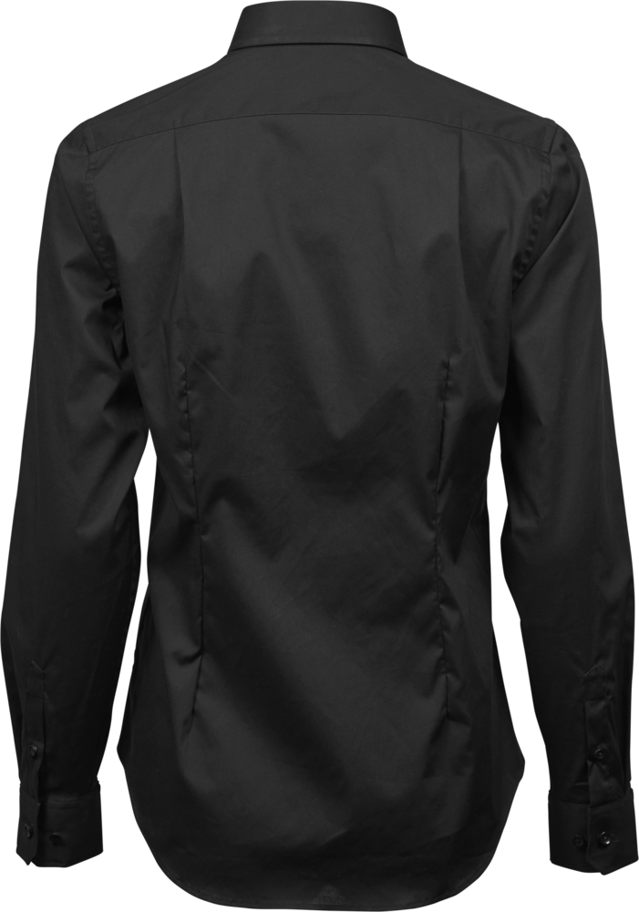 Stretch luxury shirt - Dame - Sort - Style 4025 - Modekompagniet.dk