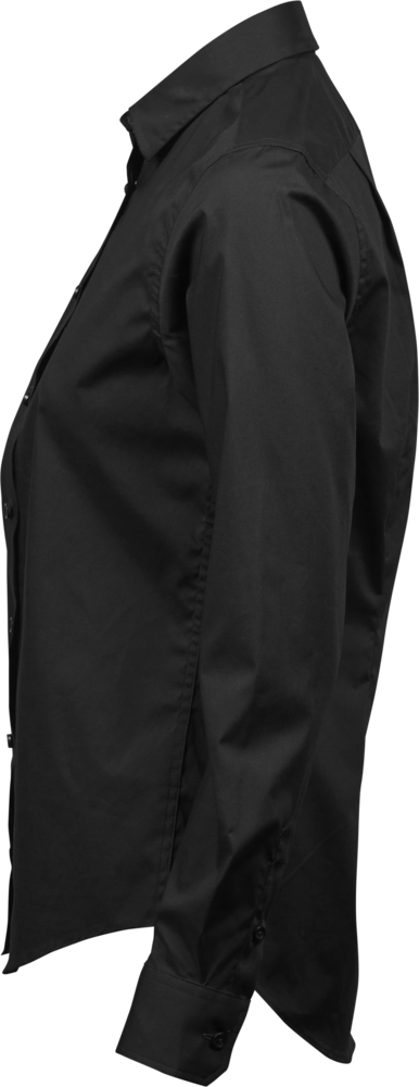 Stretch luxury shirt - Dame - Sort - Style 4025 - Modekompagniet.dk