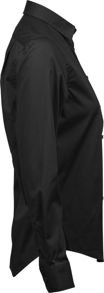 Stretch luxury shirt - Dame - Sort - Style 4025 - Modekompagniet.dk