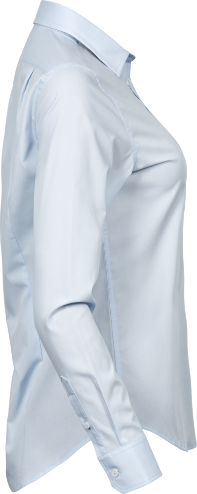 Stretch luxury shirt - Dame - Blå - Style 4025 - Modekompagniet.dk