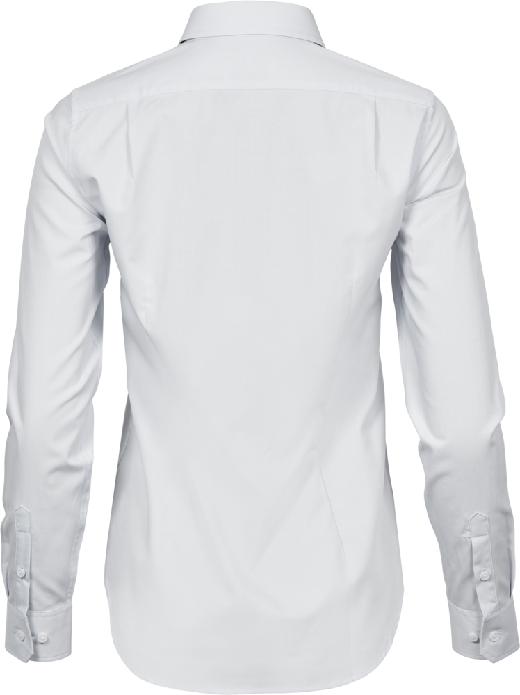 Stretch luxury shirt - Dame - Hvid - Style 4025 - Modekompagniet.dk