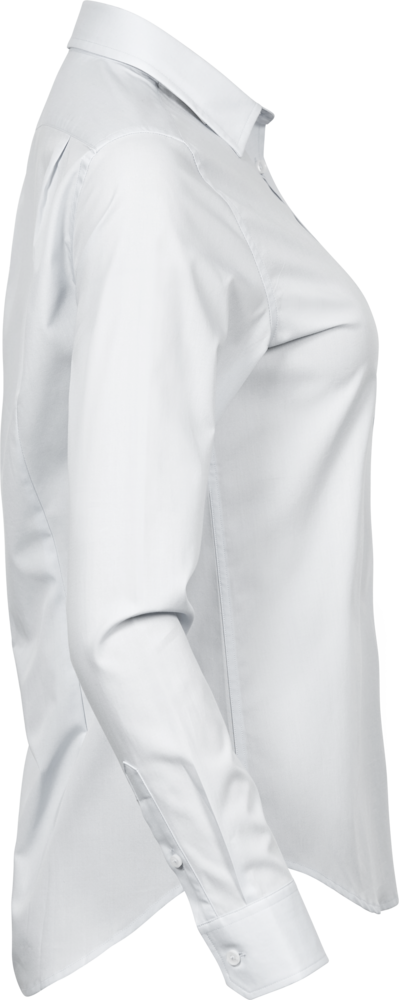 Stretch luxury shirt - Dame - Hvid - Style 4025 - Modekompagniet.dk