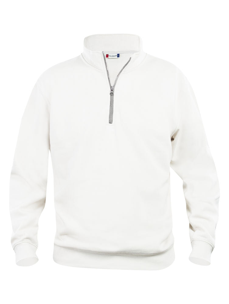 Half Zip Sweatshirt XS / Hvid Clique - Modekompagniet.dk