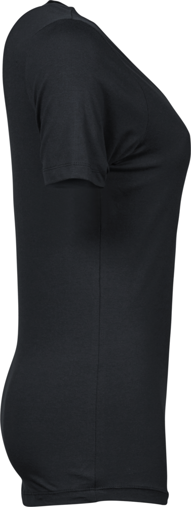 Stretch tee - Dame - Sort - Style 450 - Modekompagniet.dk