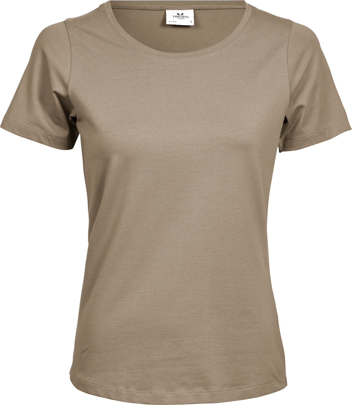 Stretch tee - Dame - Sand - Style 450 - Modekompagniet.dk