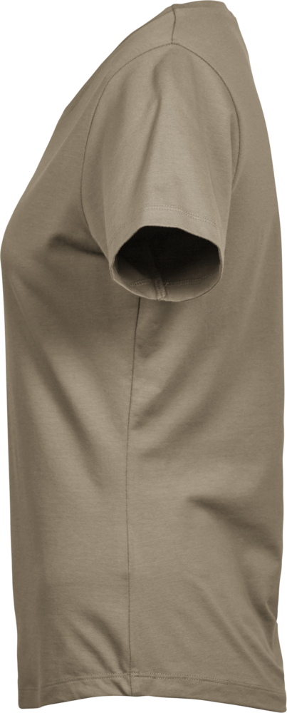 Stretch tee - Dame - Sand - Style 450 - Modekompagniet.dk