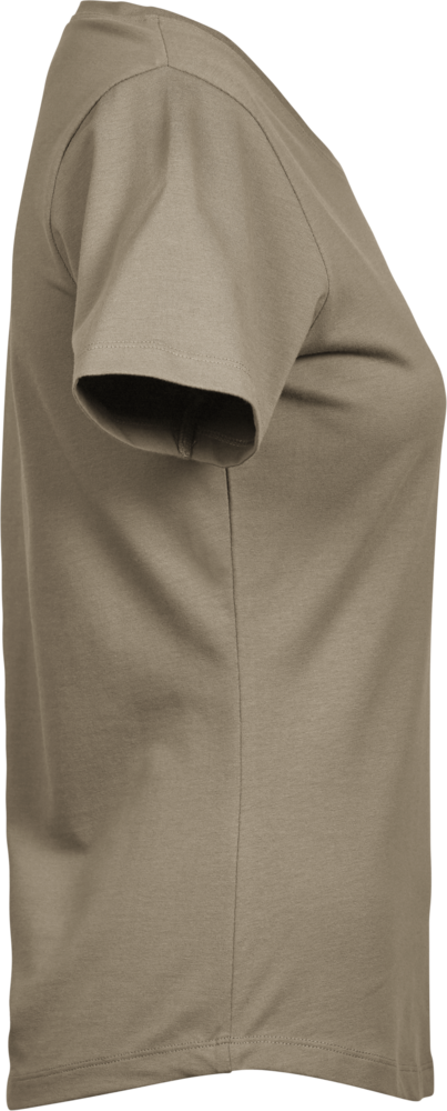 Stretch tee - Dame - Sand - Style 450 - Modekompagniet.dk