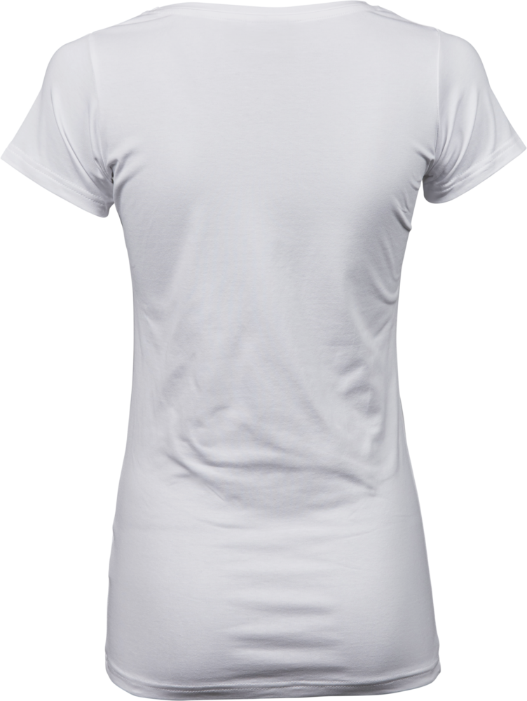 Stretch tee - Dame - Hvid - Style 450 - Modekompagniet.dk