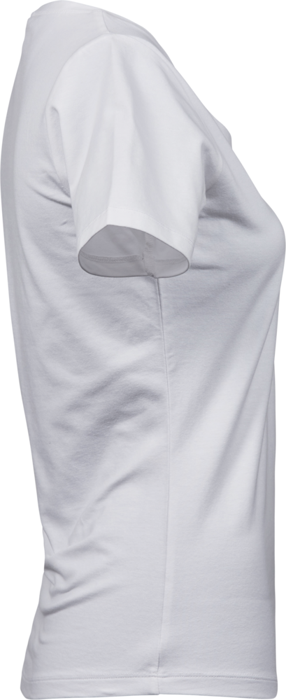 Stretch tee - Dame - Hvid - Style 450 - Modekompagniet.dk