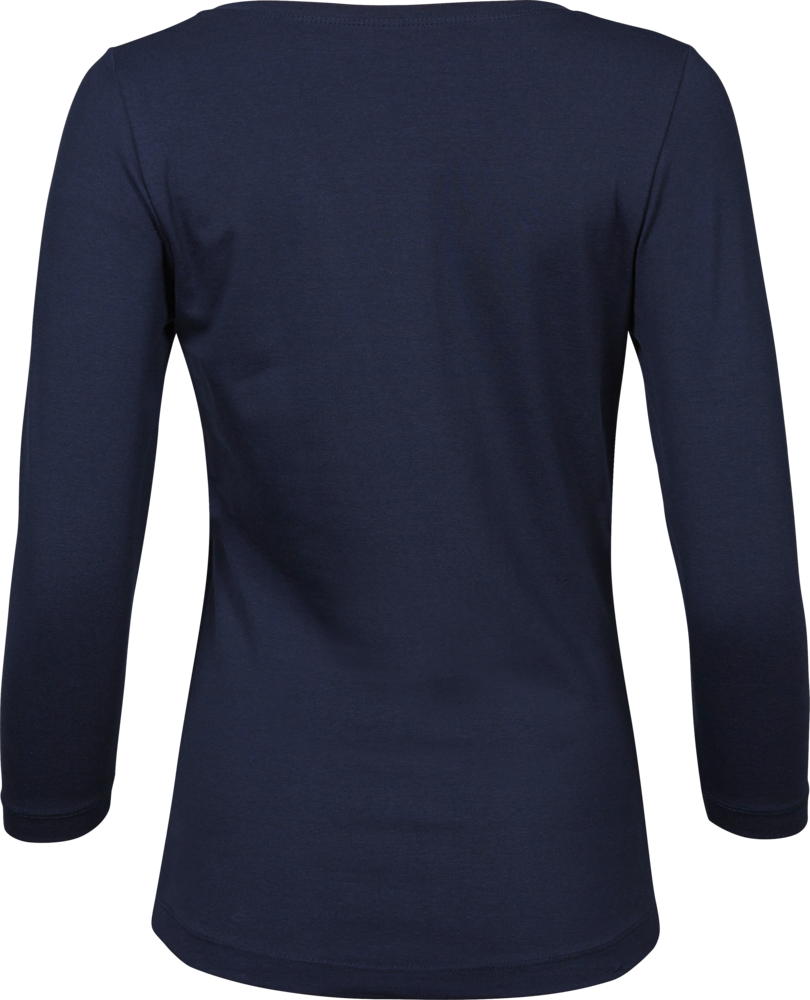 3/4 stretch sleeve tee - Dame - Navy - Style 460 - Modekompagniet.dk