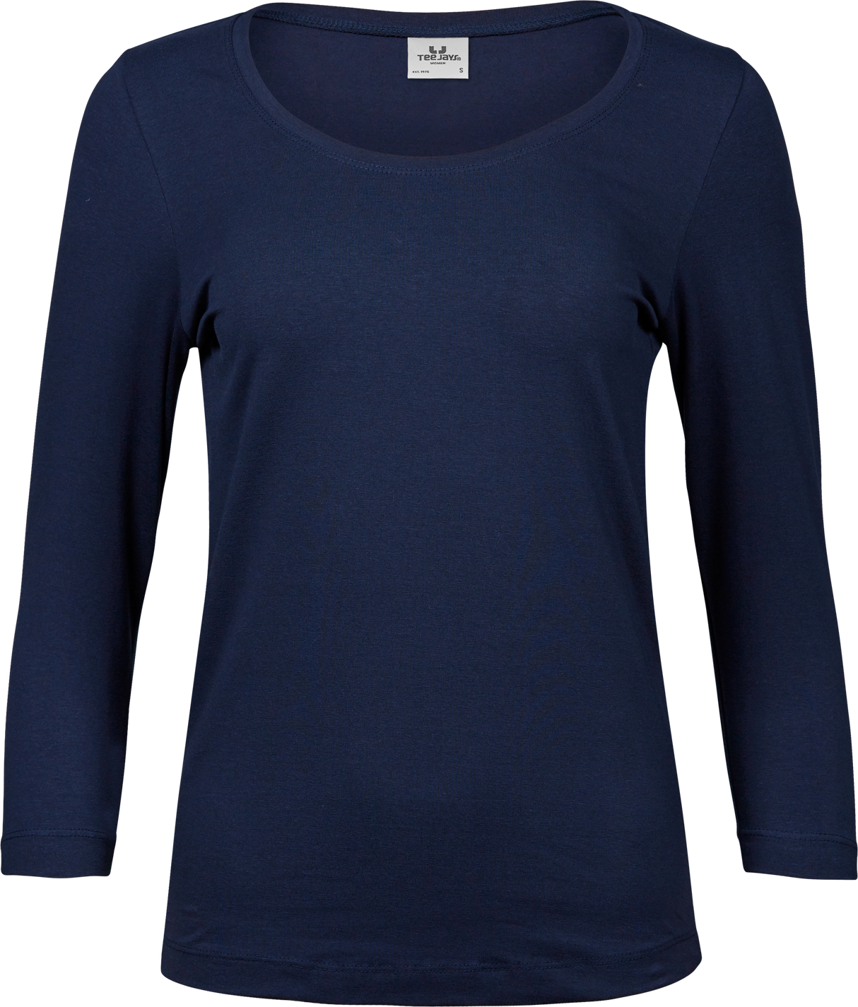 3/4 stretch sleeve tee - Dame - Navy - Style 460 - Modekompagniet.dk