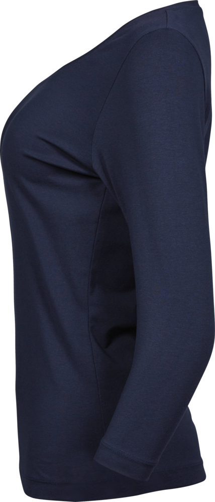 3/4 stretch sleeve tee - Dame - Navy - Style 460 - Modekompagniet.dk