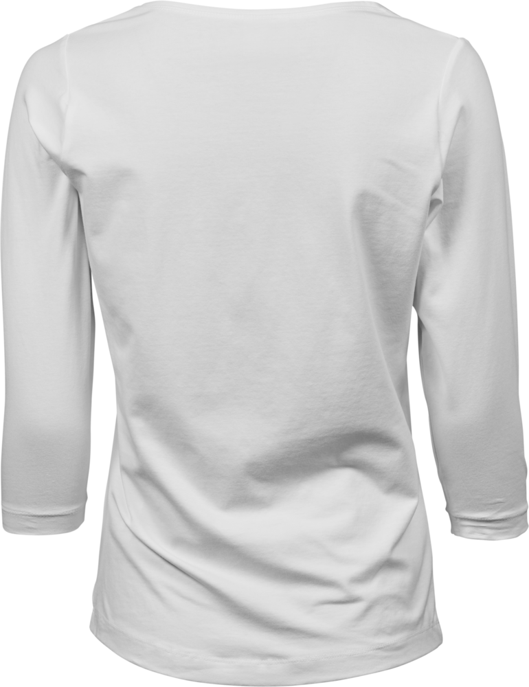 3/4 stretch sleeve tee - Dame - Hvid - Style 460 - Modekompagniet.dk