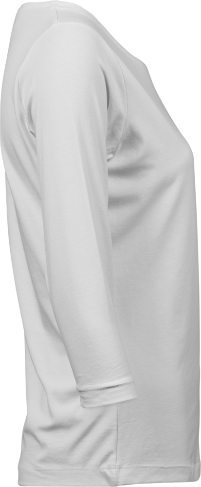 3/4 stretch sleeve tee - Dame - Hvid - Style 460 - Modekompagniet.dk