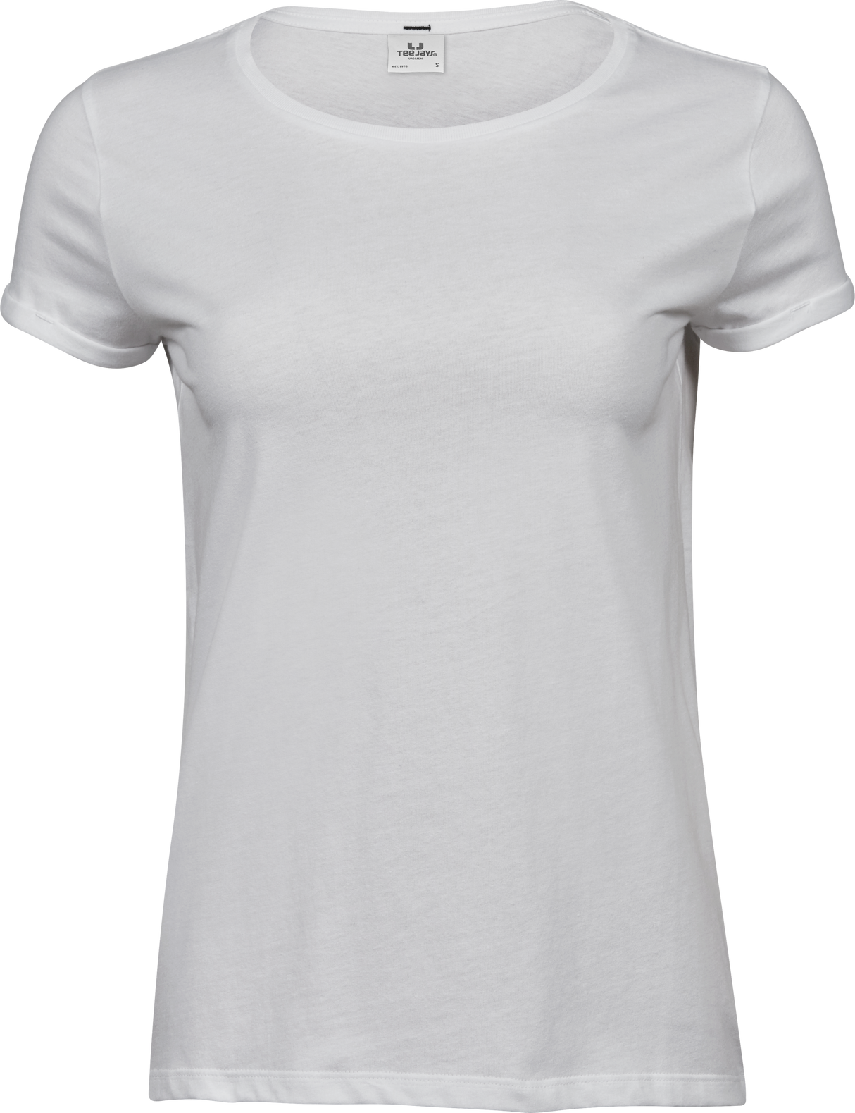 Roll-up tee - Dame - Hvid - Style 5063 - Modekompagniet.dk