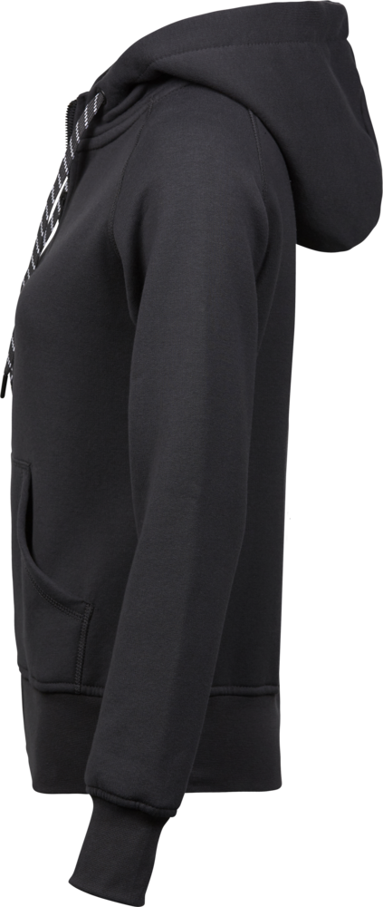 Fashion full zip hood - Dame - Mørk grå - Style 5436 - Modekompagniet.dk