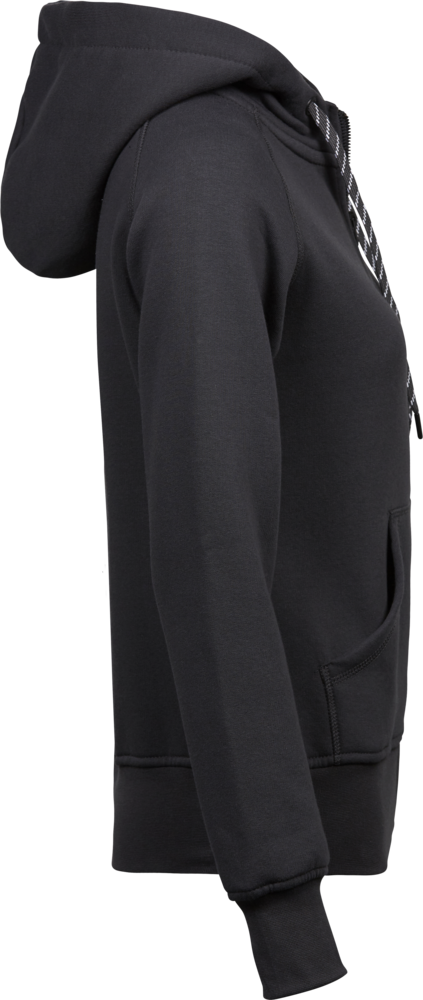 Fashion full zip hood - Dame - Mørk grå - Style 5436 - Modekompagniet.dk