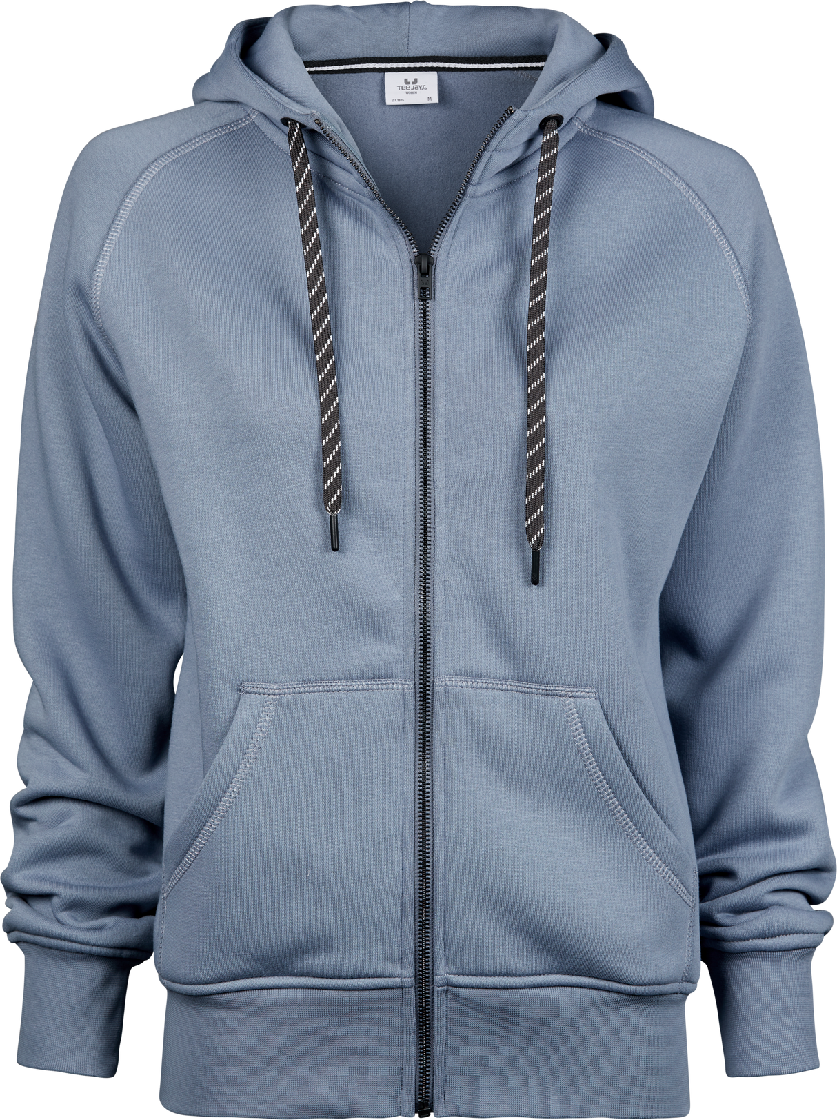 Fashion full zip hood - Dame - Indigo blå - Style 5436 - Modekompagniet.dk