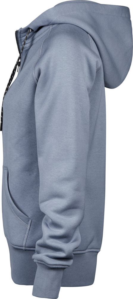 Fashion full zip hood - Dame - Indigo blå - Style 5436 - Modekompagniet.dk