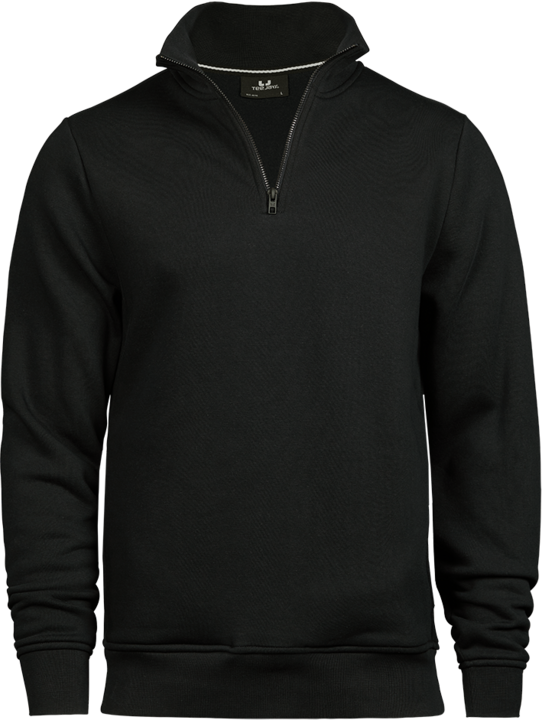 Half zip sweatshirt - Herre - Sort - Style 5438 Teejays - Modekompagniet.dk