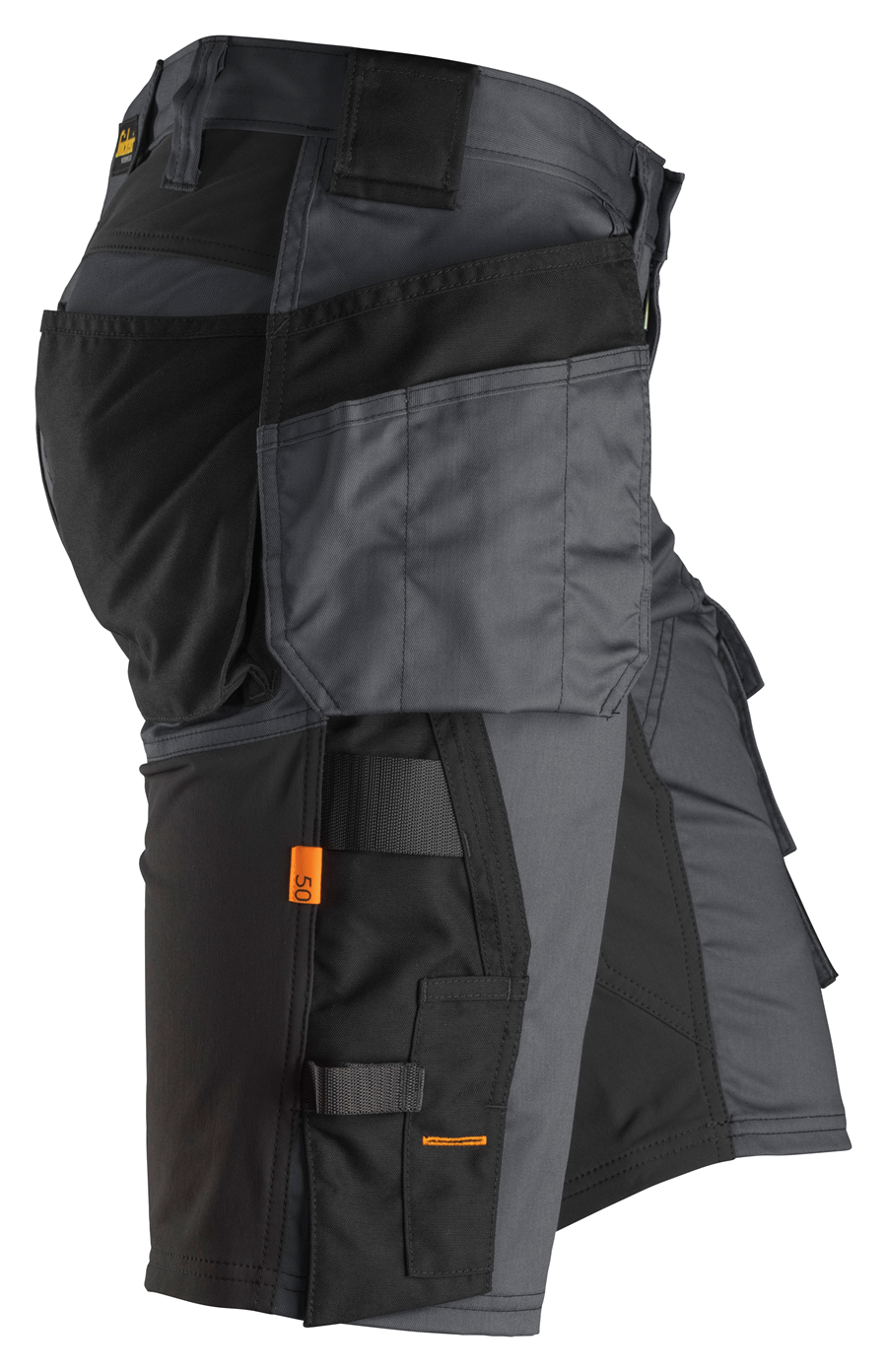Snickers 6141, AllroundWork håndværkershorts, Stålgrå/Sort - Modekompagniet.dk