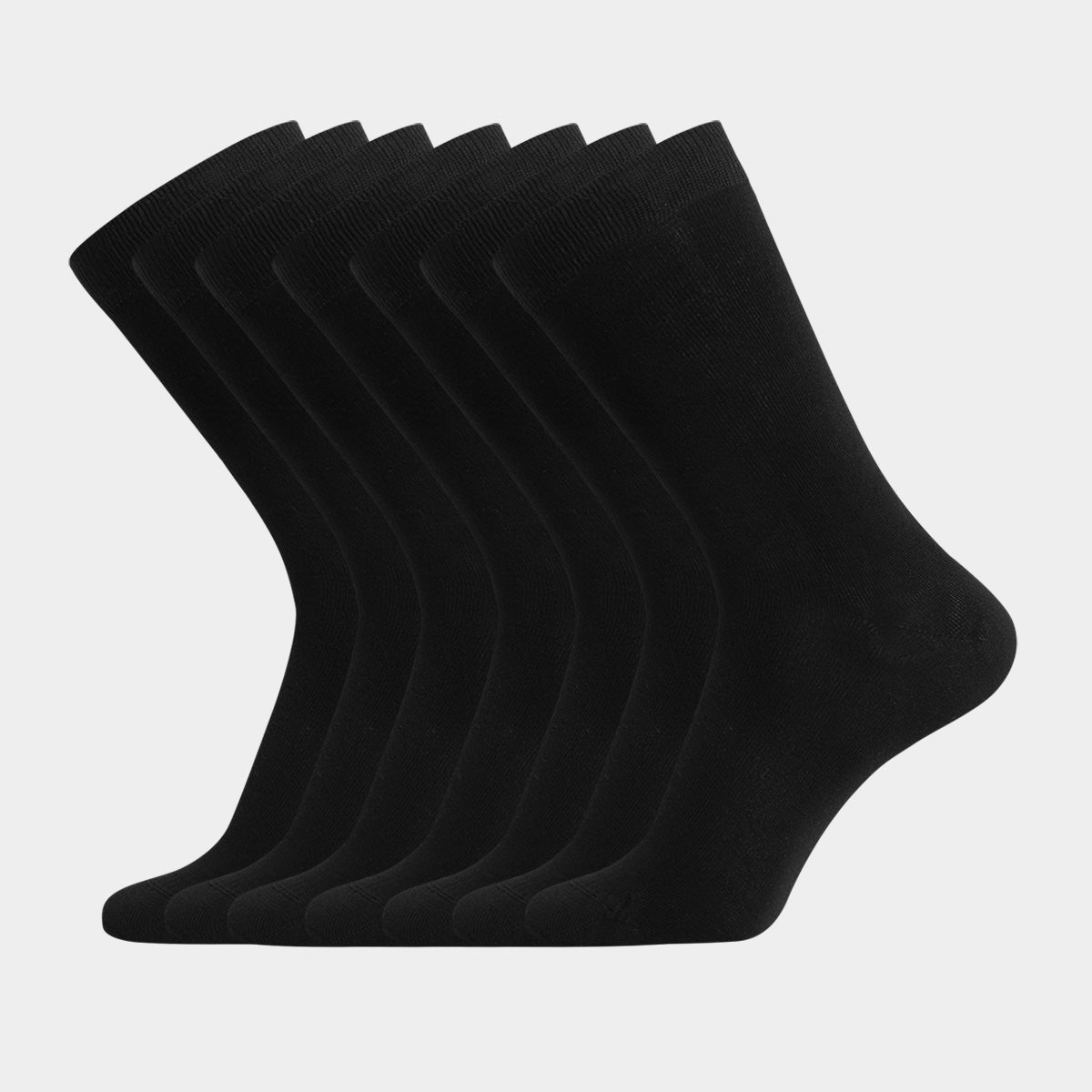 7 PAR BAMBUS STRØMPER I SORT - Modekompagniet.dk