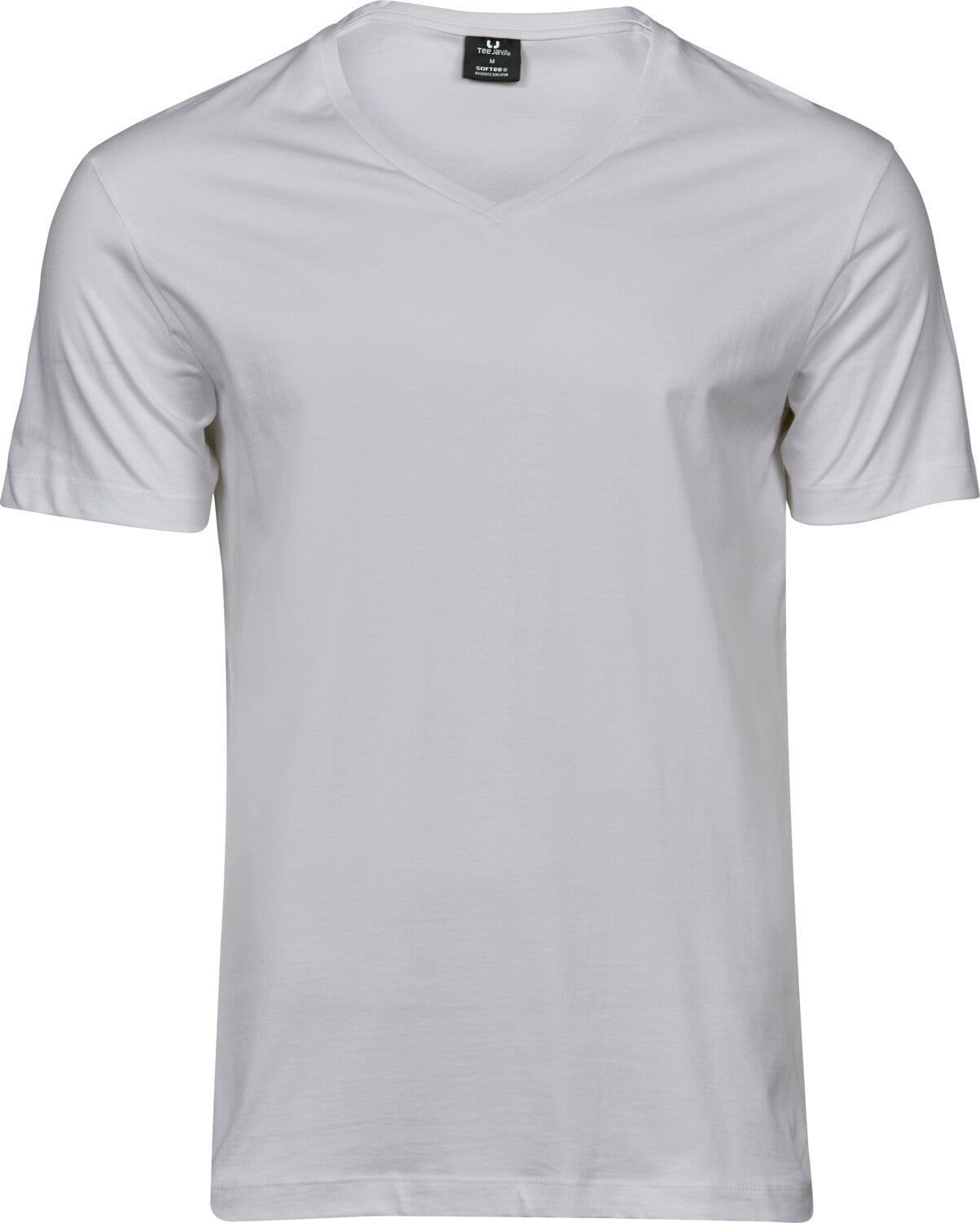 Fashion V-Neck Soft T-Shirt Herre, Hvid - 8006