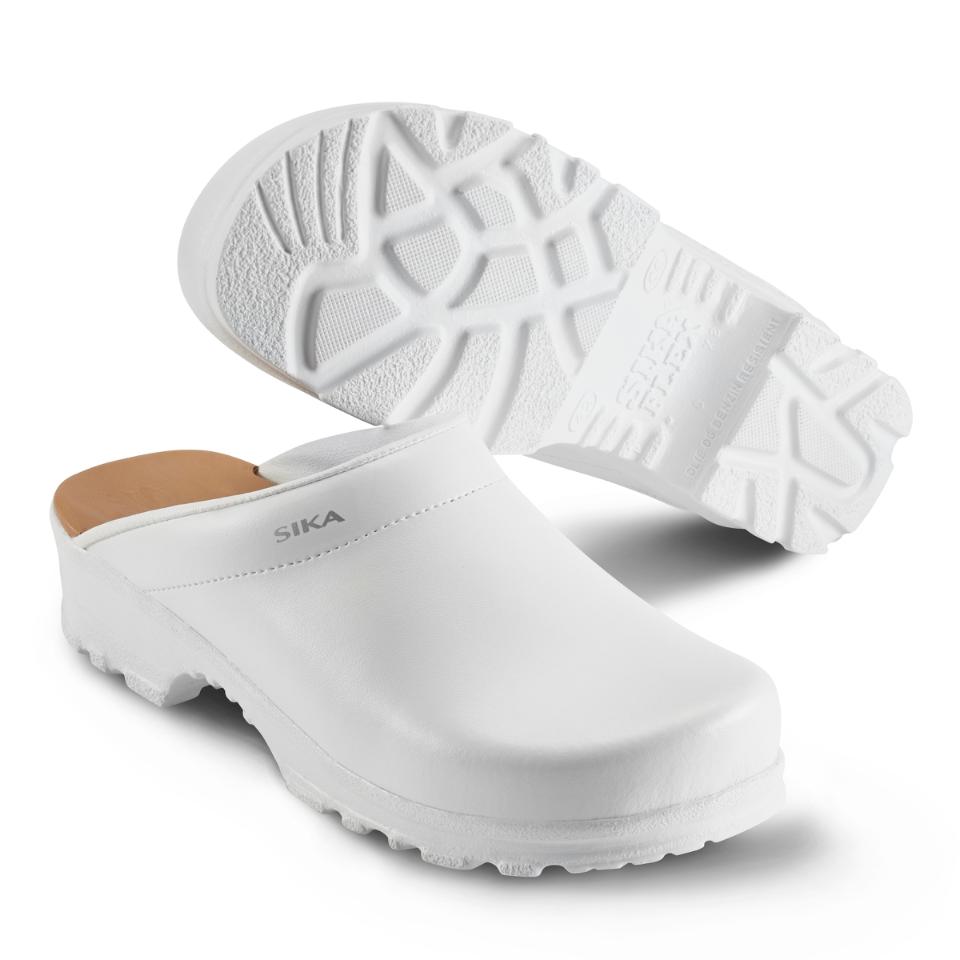 Flex LBS træsko uden hælkappe OB, Hvid - Sika 8105 - Modekompagniet.dk