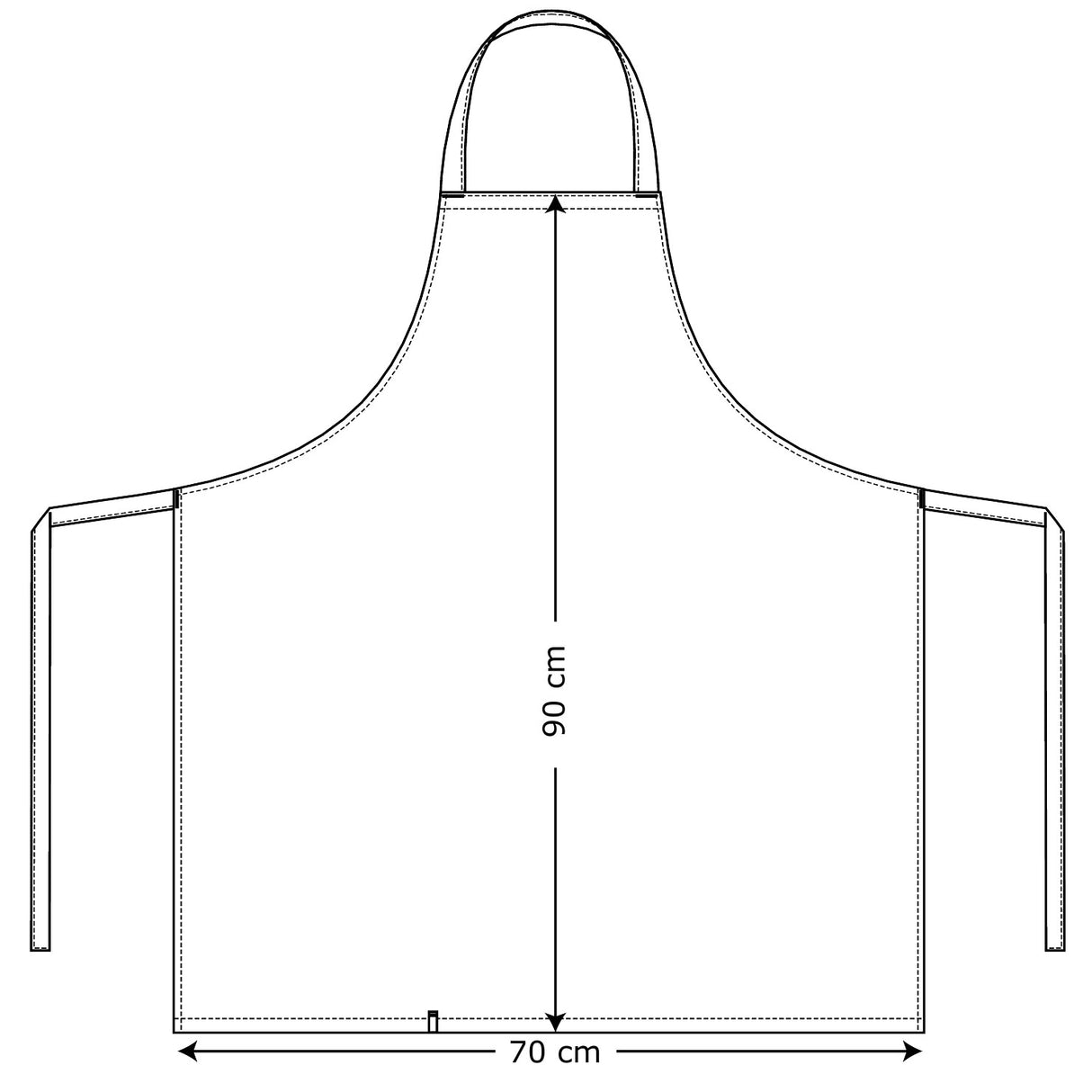 SMÆKFORKLÆDE - Herre/ dame - Hvid - 3030 - Modekompagniet.dk